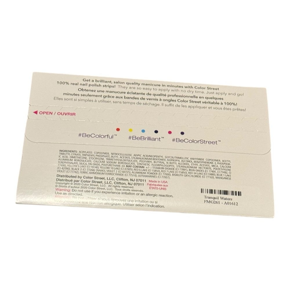 Color Street TRANQUIL WATERS Prism FX Turquoise Nail Strips Set - Picture 4 of 9